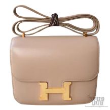 Hermes Mini Constance 18 Bag 1f Argile Tadelakt GHW