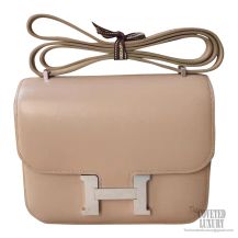 Hermes Mini Constance 18 Bag 1f Argile Tadelakt PHW