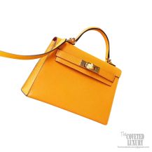 Hermes Mini Kelly II Bag Bicolored 9v Jaune d'or Epsom GHW