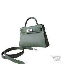 Hermes Mini Kelly II Bag v6 Canopee Chevre PHW