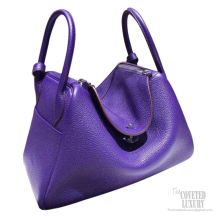 Hermes Lindy 30 Bag Purple Iris 9K Clemence 