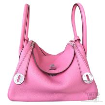 Hermes Lindy 30 Bag Pink 5P Taurillon Clemence 