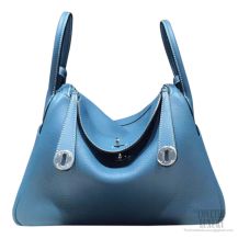 Hermes Lindy 26 Bag Blue Jean CC75 Clemence