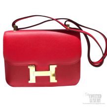 Hermes Constance 23 Bag Rouge Casaque Q5 Epsom