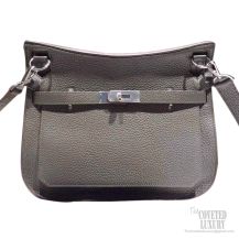 Hermes Jypsiere 34 Large Bag Iron Gray Taurillon Clemence