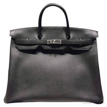 Hermes Birkin 40 Black Epsom Bag SHW