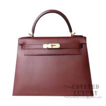 Hermes Kelly 28 Handbag CC55 Rouge H Box GHW