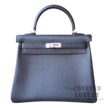 Hermes Kelly 28 Handbag 89 Noir Togo SHW