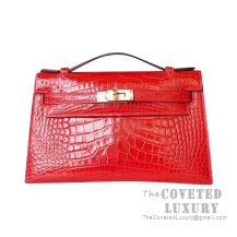 Hermes Mini Kelly I Bag CC95 Braise Shiny Alligator GHW