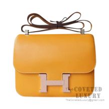 Hermes Constance 23 Bag 1A Paille Swift With Lizard Buckle