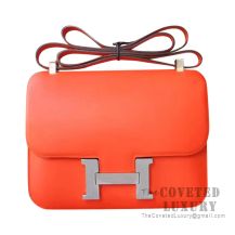 Hermes Constance 23 Bag 8V Orange Poppy Swift SHW