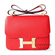 Hermes Constance 23 Bag S5 Rouge Tomate Swift GHW