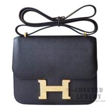 Hermes Mini Constance 18 Bag 89 Noir Epsom GHW