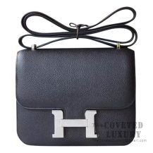 Hermes Mini Constance 18 Bag 89 Noir Epsom SHW