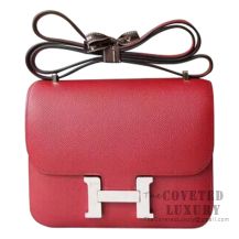 Hermes Mini Constance 18 Bag K1 Rouge Grenat Epsom SHW