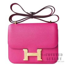 Hermes Mini Constance 18 Bag L3 Rose Purple Epsom GHW