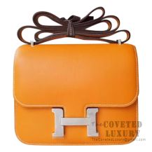 Hermes Mini Constance 18 Bag 1H Toffee Swift SHW