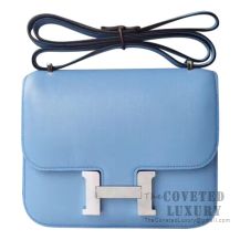 Hermes Mini Constance 18 Bag 2T Blue Paradise Swift SHW