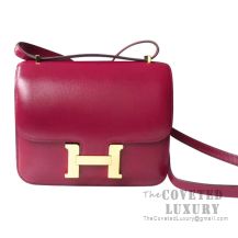 Hermes Mini Constance 18 Bag B5 Ruby Tadelakt GHW