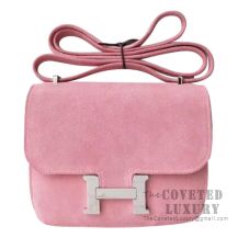 Hermes Mini Constance 18 Bag 3Q Rose Sakura Grizzly SHW