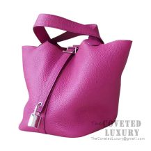 Hermes Picotin Lock 22 Bag L3 Rose Purple Clemence SHW
