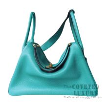 Hermes Lindy 26 Bag 7F Blue Paon Clemence GHW