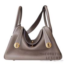 Hermes Lindy 26 Bag CC18 Etoupe Clemence GHW