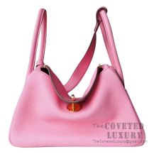 Hermes Lindy 30 Bag 5P Pink Clemence GHW