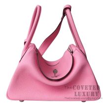 Hermes Lindy 30 Bag 5P Pink Clemence SHW