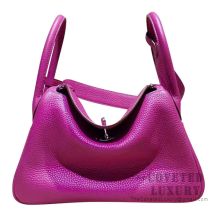 Hermes Lindy 30 Bag L3 Rose Purple Clemence SHW