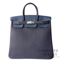 Hermes Birkin Hac 40 Bag 2Z Bieu Nuit And N7 Blue Tempete And 3P Blue Atoll Togo SHW