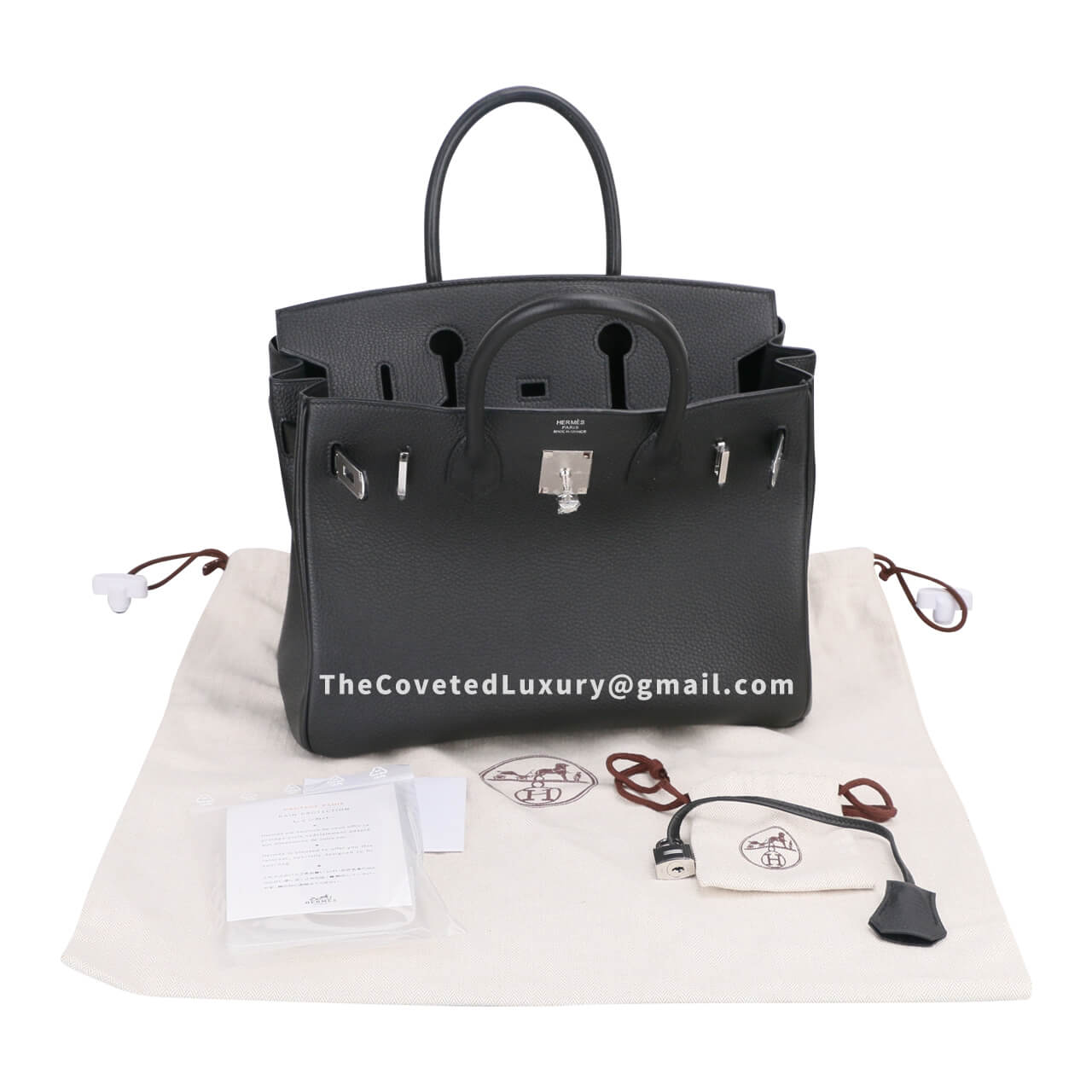 Hermes Birkin bag 35 Black Togo leather replica - Affordable