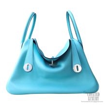 Hermes Lindy 30 Bag 3p Blue Atoll Swift PHW