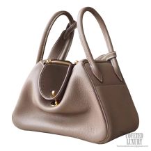 Hermes Lindy 30 Bag ck18 Etoupe Clemence GHW