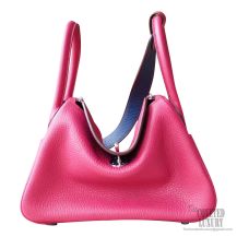 Hermes Lindy 30 Bag Bicolored k1 Rouge Grenade Clemence PHW