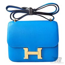 Hermes Mini Constance 18 b5 Blue Zanzibar Swift GHW