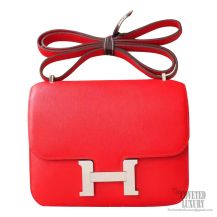 Hermes Mini Constance 18 b5 Rouge Tomate Swift PHW