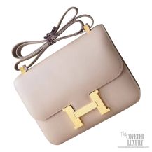 Hermes Constance 23cm Bag 1f Argile Tadelakt GHW