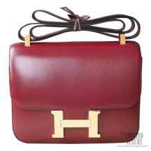 Hermes Constance 23 Bag ck55 Rouge H Tadelakt GHW