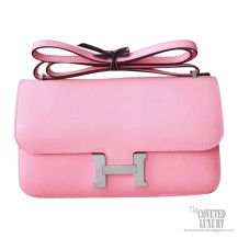 Hermes Constance Elan 25 Bag 1q Rose Confetti Epsom PHW