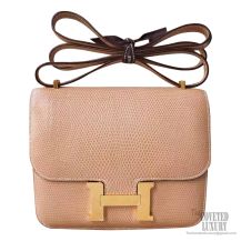 Hermes Mini Constance 18 CK17 Ficelle Lizard GHW