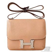 Hermes Mini Constance 18 ck17 Ficelle Lizard PHW