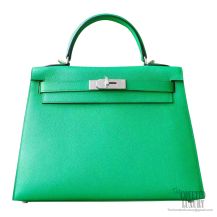 Hermes Kelly 28 Bag 1k Bambou Epsom PHW