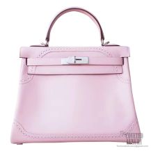 Hermes Kelly 28 Bag Ghillies 3q Rose Sakura Swift PHW