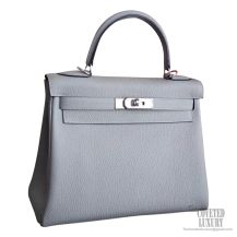 Hermes Kelly 28 Bag Bicolored 4z Gris Mouette Togo PHW