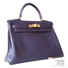 Hermes Kelly 28 Bag cc59 Raisin Togo GHW