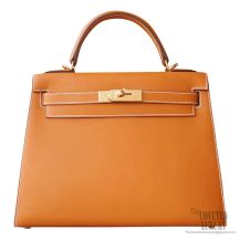 Hermes Kelly 28 Bag ck37 Gold Tadelakt GHW