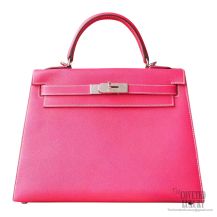 Hermes Kelly 28 Bag e5 Rose Tyrien Epsom PHW