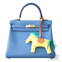 Hermes Kelly 28 Bag r2 Blue Agate Togo GHW