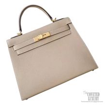 Hermes Kelly 28 Bag s2 Trench Epsom GHW